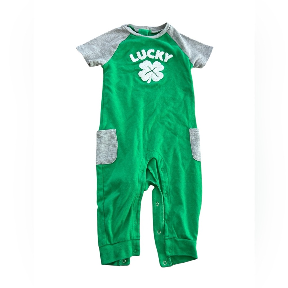 ST PATRICK’S DAY Lucky Onesie Short Sleeve Green Size 18 months